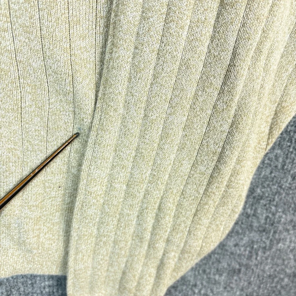 VTG Dockers Rib Knit V-Neck Sweater XL Tan Academia Normcore